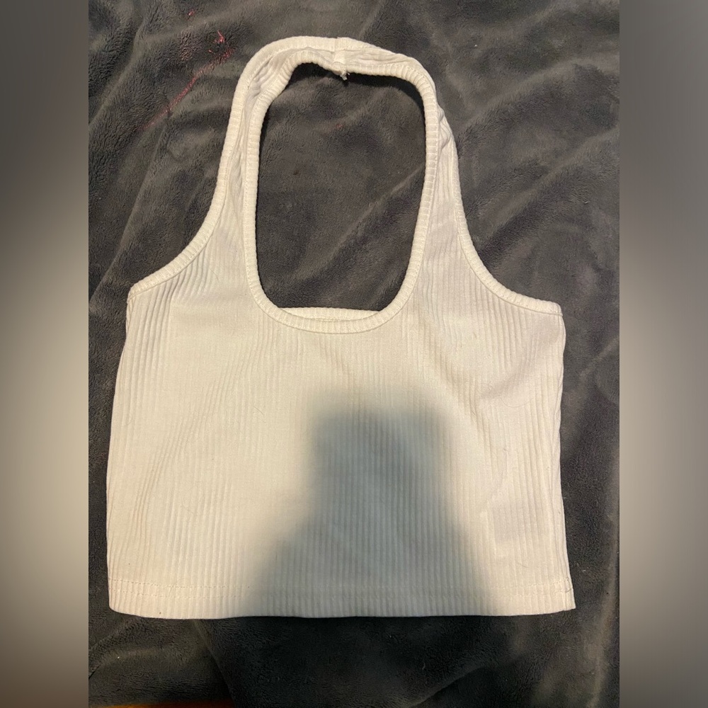 White halter top